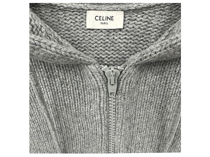 Céline Logo Woll-Hoodie mit Reißverschluss - Ansicht 11