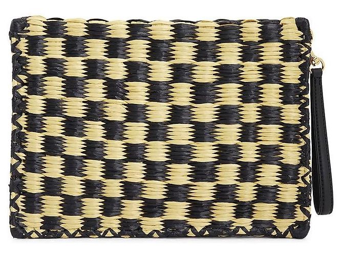 Clutch Tory Burch Ella Raffia Oro - vista 4