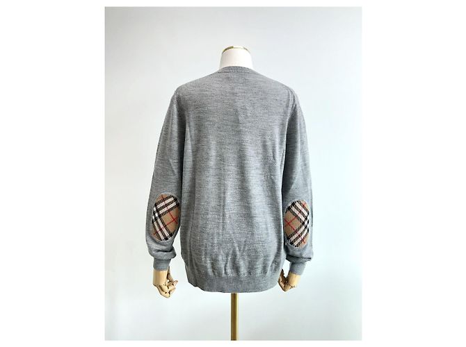 Burberry Damen Strickpullover aus Wolle mit Karomuster und Patches - Ansicht 4