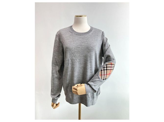 Burberry Damen Strickpullover aus Wolle mit Karomuster und Patches - Ansicht 5