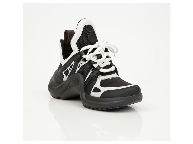 Louis Vuitton Sneakers Archlight in vitello nero - vista 2