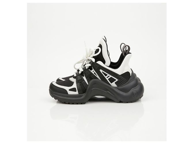 Louis Vuitton Sneakers Archlight in vitello nero - vista 5