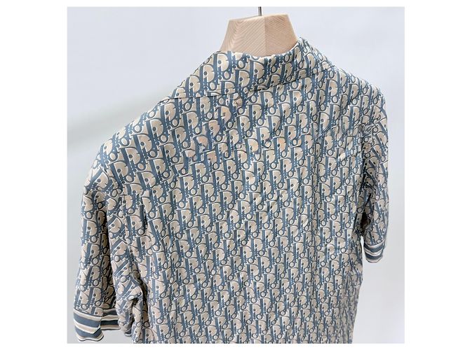 Dior Oblique Jacquard-Seidenhemd mit kurzen Ärmeln - Ansicht 5