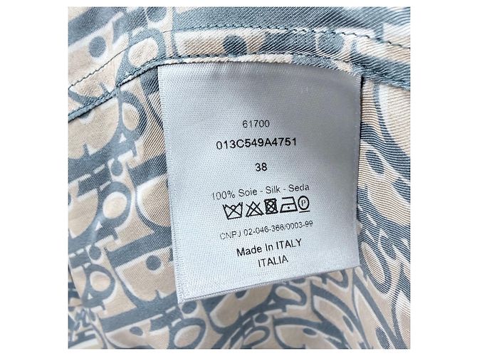 Dior Oblique Jacquard-Seidenhemd mit kurzen Ärmeln - Ansicht 6
