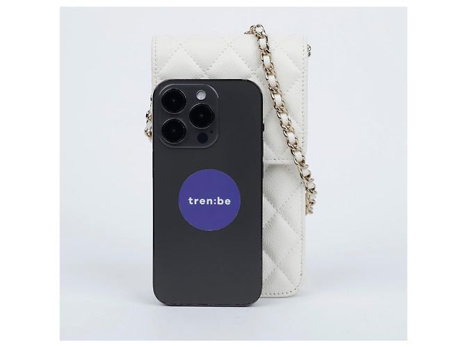 Chanel Borsa a Tracolla per Telefono in Pelle Caviar - vista 12
