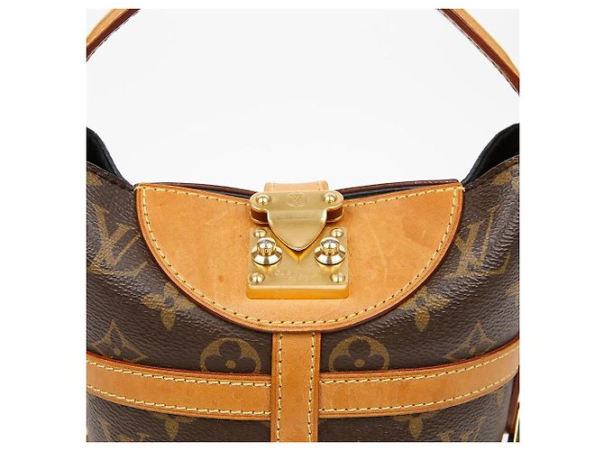 Bucket Louis Vuitton Borsa a Secchiello in Tela Monogram Marrone - vista 3