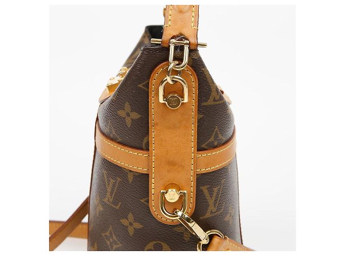 Bucket Louis Vuitton Borsa a Secchiello in Tela Monogram Marrone - vista 9