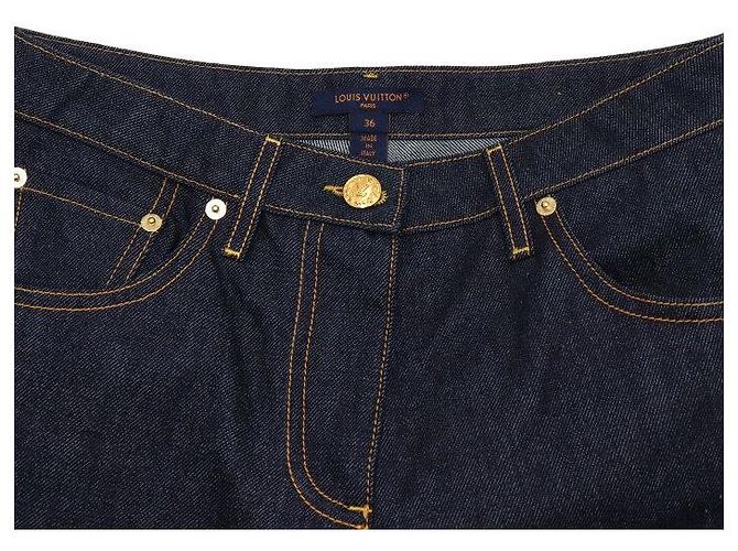 Louis Vuitton Vaqueros flare de denim con monograma y dobladillo curvo para mujer - vista 5