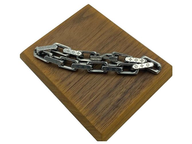 Louis Vuitton Bracciale a Catena Monogram Virgil Abloh Silver - vista 10