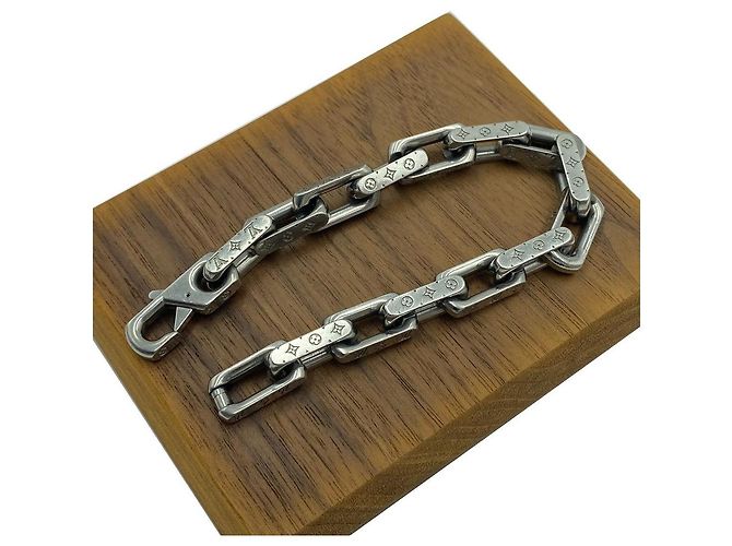 Louis Vuitton Bracciale a Catena Monogram Virgil Abloh Silver - vista 7