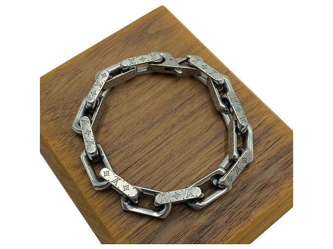 Louis Vuitton Bracciale a Catena Monogram Virgil Abloh Silver - vista 8