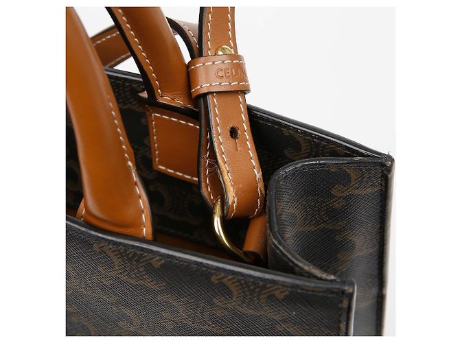 Céline Small Vertical Cabas Tote e Borsa a Tracolla Tan - vista 10