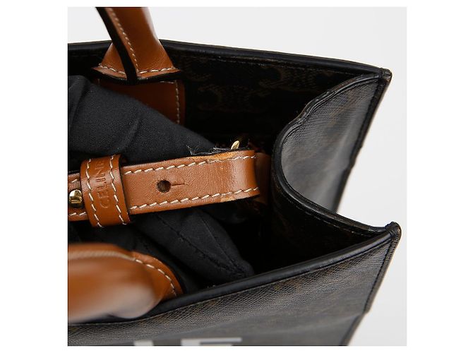Céline Small Vertical Cabas Tote e Borsa a Tracolla Tan - vista 8