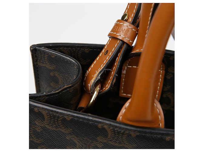Céline Small Vertical Cabas Tote e Borsa a Tracolla Tan - vista 9