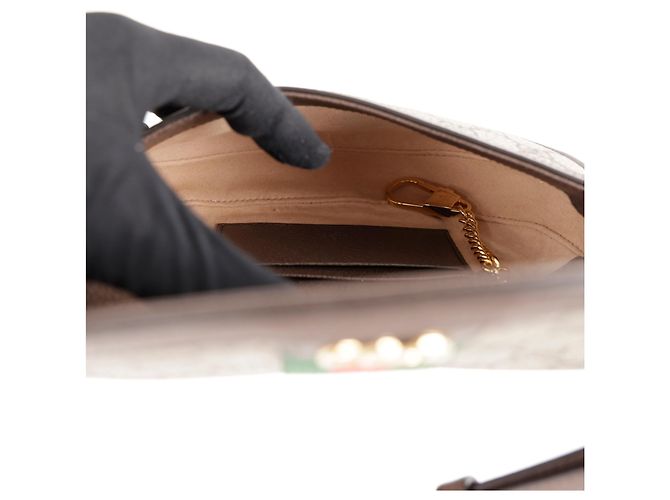Gucci Borsa a tracolla Mini GG Ophidia Brown - vista 7