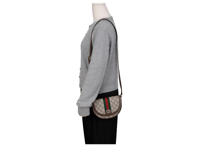 Gucci Borsa a tracolla Mini GG Ophidia Brown - vista 8