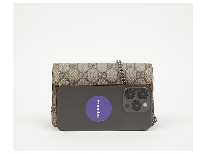 Gucci Borsa a catena Super Mini Dionysus GG Supreme Sand - vista 5