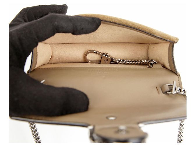Gucci Borsa a catena Super Mini Dionysus GG Supreme Sand - vista 7