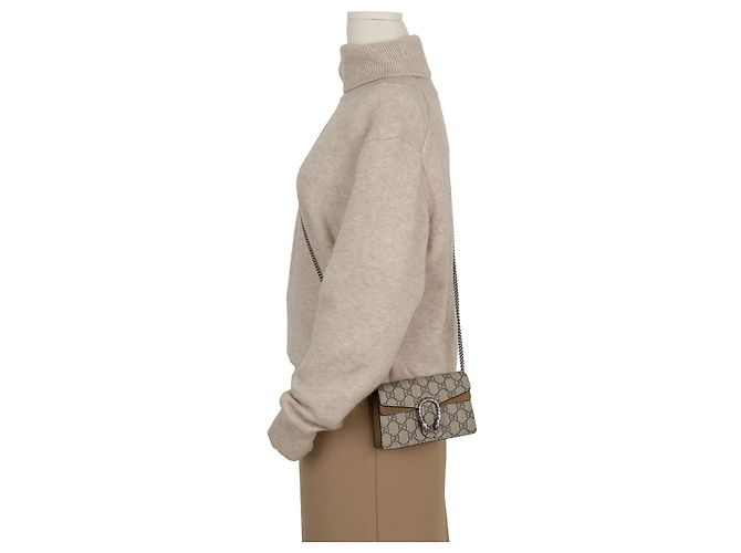 Gucci Borsa a catena Super Mini Dionysus GG Supreme Sand - vista 8