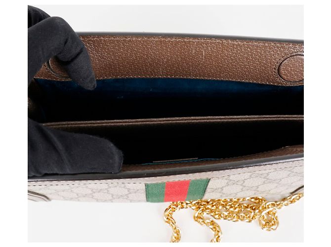 Gucci Borsa a tracolla Ophidia GG Small Brown - vista 7