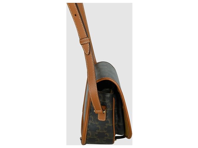 Céline Borsa a tracolla Triomphe Canvas Polco - vista 2