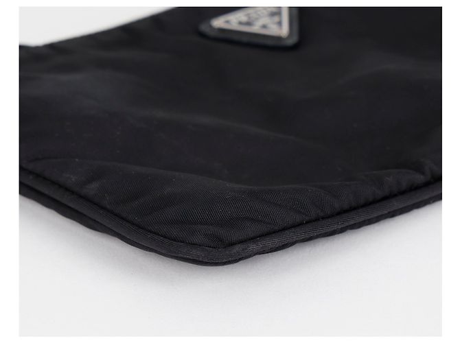 Prada Mini Borsa Tote in Nylon Saffiano Black - vista 10