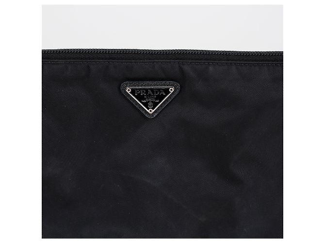 Prada Mini Borsa Tote in Nylon Saffiano Black - vista 2