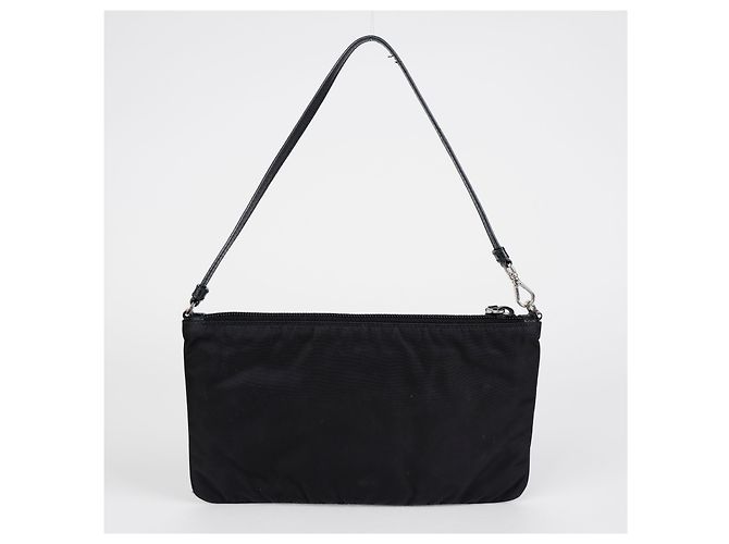 Prada Mini Borsa Tote in Nylon Saffiano Black - vista 5