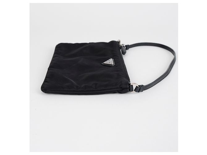 Prada Mini Borsa Tote in Nylon Saffiano Black - vista 8