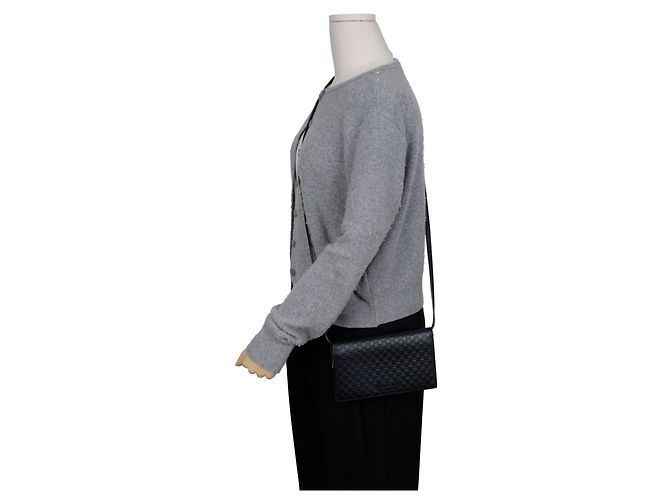 Gucci Borsa a Tracolla Mini Leather Microshima Nera - vista 12