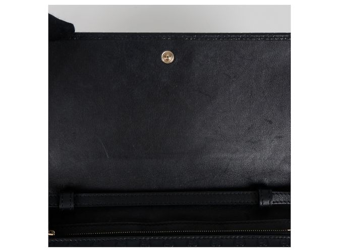 Gucci Borsa a Tracolla Mini Leather Microshima Nera - vista 9