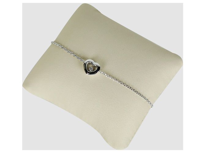 Chopard Pulsera Happy Diamond Heart en oro blanco - vista 2