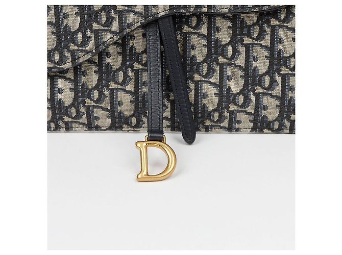 Dior Bolsa Saddle Blue Oblique Jacquard - vista 2