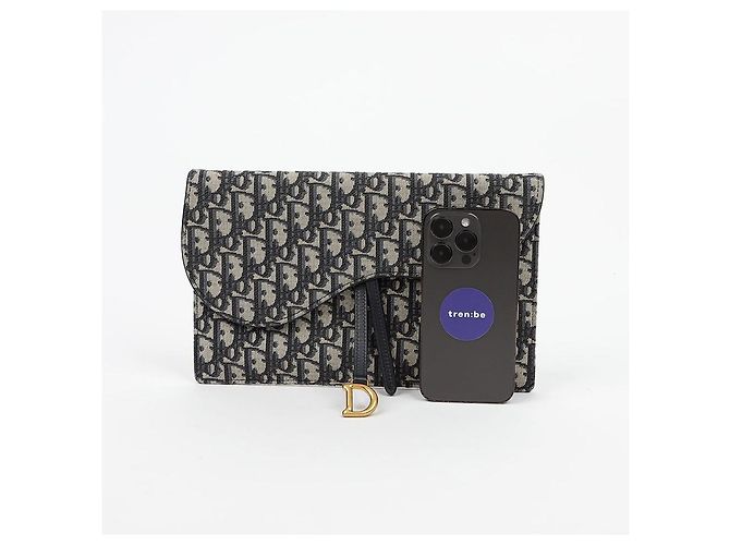 Dior Bolsa Saddle Blue Oblique Jacquard - vista 6