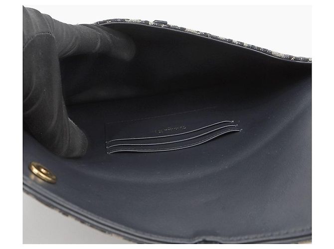 Dior Bolsa Saddle Blue Oblique Jacquard - vista 8