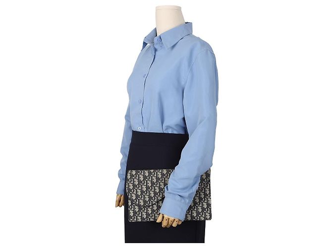 Dior Bolsa Saddle Blue Oblique Jacquard - vista 9