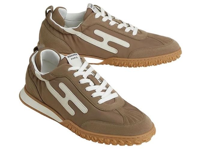 Hermès Jet Sneakers Brown Leather - view 2