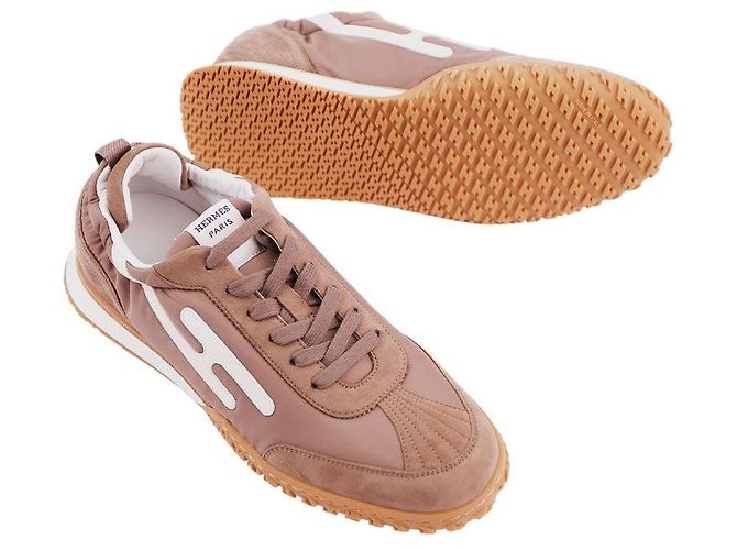 Hermès Jet Sneakers Brown Leather - view 9