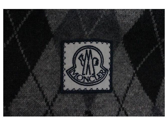 Moncler Argyle Strickpullover mit V Ausschnitt - Ansicht 7