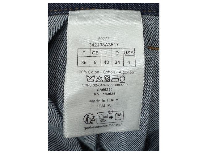 Gonna in denim Dior blu - vista 4