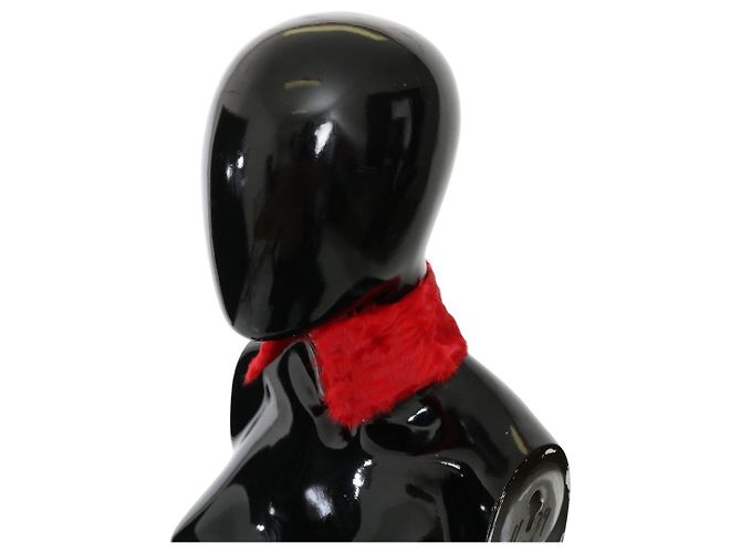Dolce & Gabbana Collar Wrap in Pelliccia Rossa Sciarpa in Lambskin - vista 2
