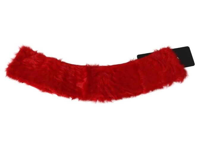 Dolce & Gabbana Collar Wrap in Pelliccia Rossa Sciarpa in Lambskin - vista 4
