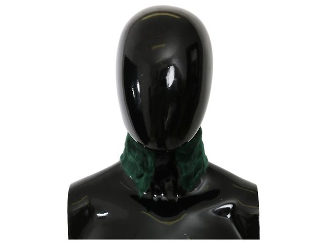 Dolce & Gabbana Colar Wrap de Pele Verde e Cachecol de Lambskin - vista 3