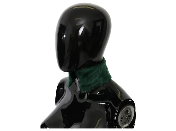 Dolce & Gabbana Colar Wrap de Pele Verde e Cachecol de Lambskin - vista 4