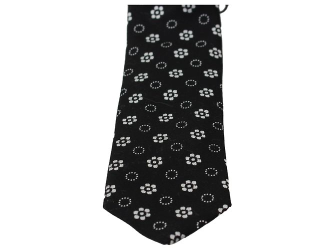 Dolce & Gabbana Cravatta classica con stampa floreale in % seta, grigio scuro - vista 2