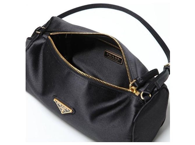 Prada Satin Mini Tasche Schwarz - Ansicht 4