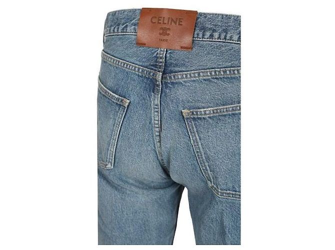 Céline Jean Boyfriend en Denim de Coton - vue 5