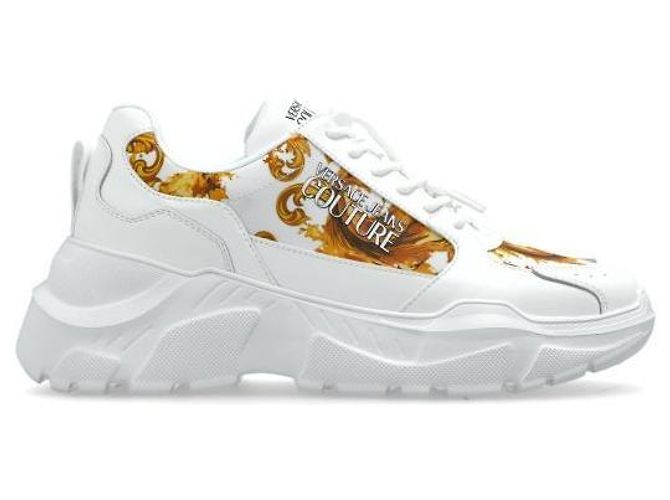 Sneakers Versace Speedtrack Bianche Oro - vista 2