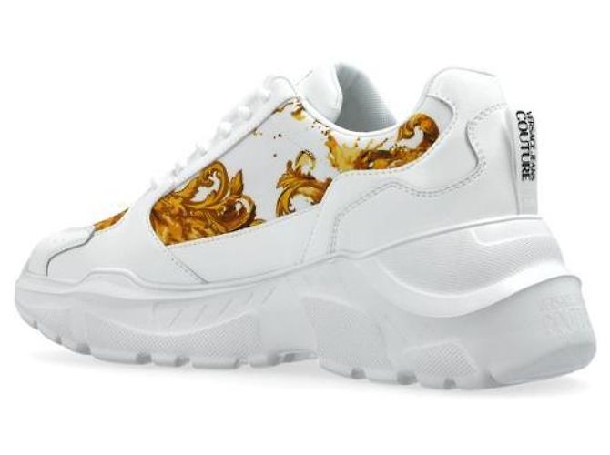 Sneakers Versace Speedtrack Bianche Oro - vista 4