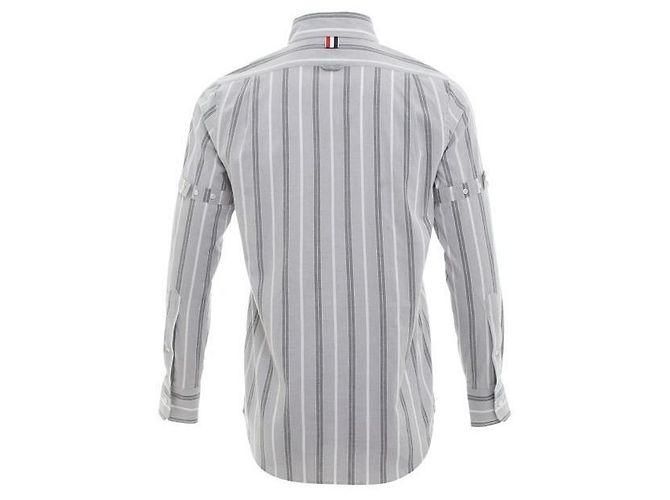Thom Browne Hemd mit Armbinde aus Cotton Rep Stripe - Ansicht 3